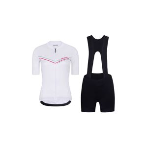 HOLOKOLO Cyklistický krátký dres a krátké kalhoty - LEVEL UP  - bílá/černá