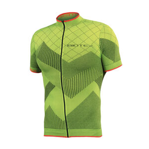 BIOTEX Cyklistický dres s krátkým rukávem - SOFFIO - žlutá
