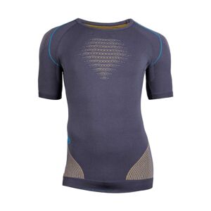 UYN Cyklistické triko s krátkým rukávem - EVOLUTYON - šedá/žlutá L-XL
