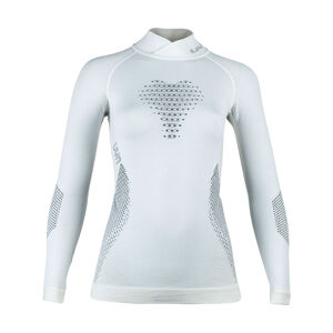 UYN Cyklistické triko s dlouhým rukávem - FUSYON MERINO LADY - šedá/bílá L-XL
