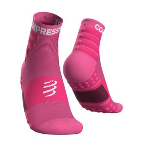 COMPRESSPORT Cyklistické ponožky klasické - TRAINING - růžová