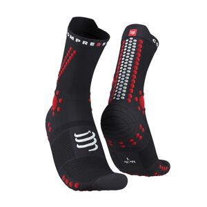 COMPRESSPORT Cyklistické ponožky klasické - PRO RACING 4.0 TRAIL - černá/červená 35-38
